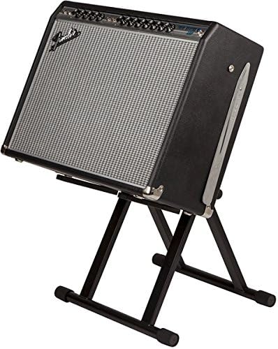Fender Amplifier Stand Large Bundle with 10 ft Professional Series Instrument Cable, Guitar Cable, Stage Ready Anti-Kinking