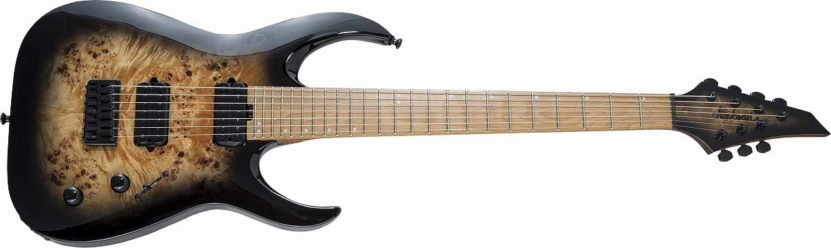 Jackson Signature Misha Mansoor Juggernaut HT7P - Black Burst Burl