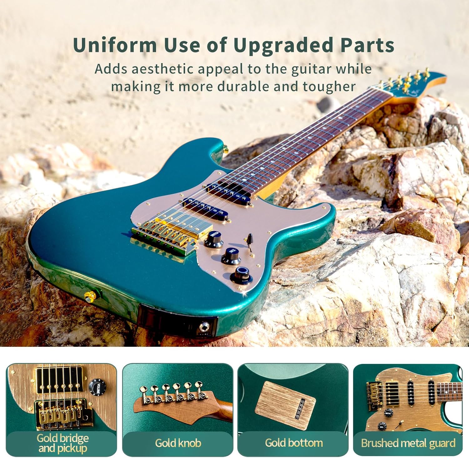 GTRS S900 Smart Electric Guitar With Effects And G-LB Replaceable Recharegeable Battery