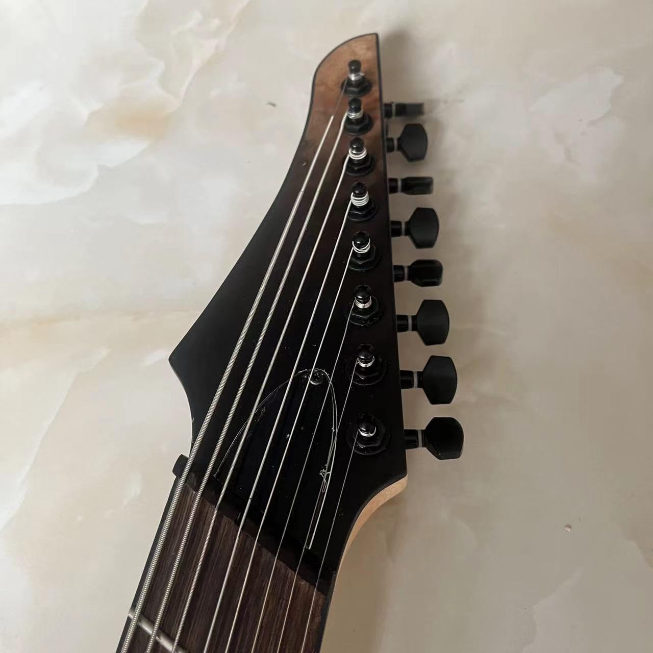 CoByda Upgrade Fanned Fret 8 String Electric Guitar Quilt Maple Top High Output Humbucker Pickups Stainless Steel 24 Frets Full-Size Standard Guitar for Beginner Intermediate & Pro Players