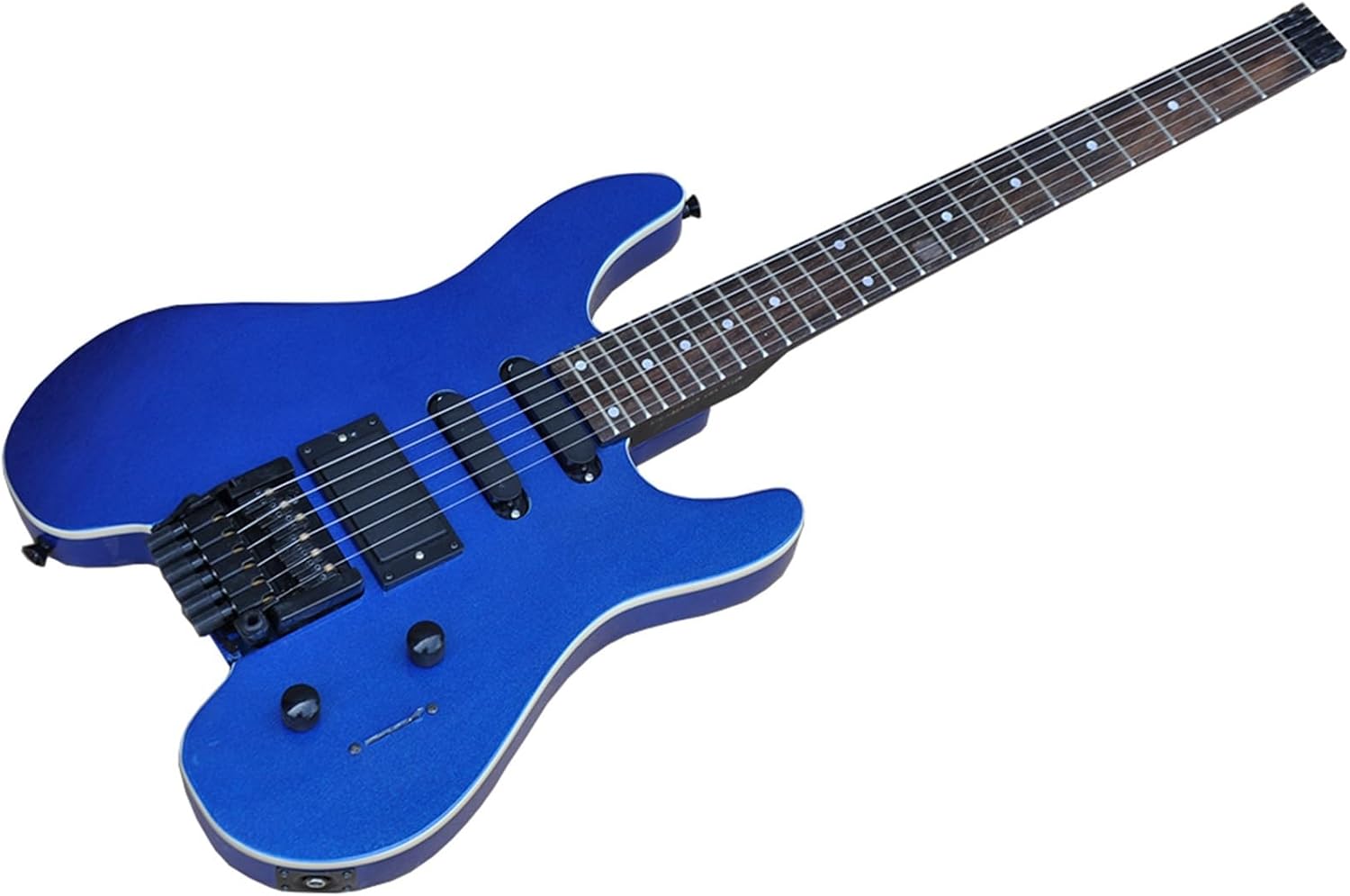 Blue 39 Inches 24 Frets Headless Electric Guitar with Rosewood Fretboard Professional Headless Guitar