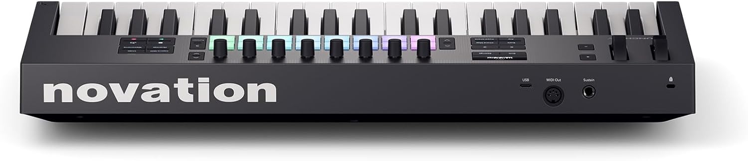 Audiosavings Bundle: Novation LAUNCHKEY 37 MK4 37-Key USB MIDI Ableton Live Keyboard Controller Bundle with Rockville PRO-M50 Studio Headphones w/Detachable Coil Cable, Case+Extra Ear Pad (2 Items)