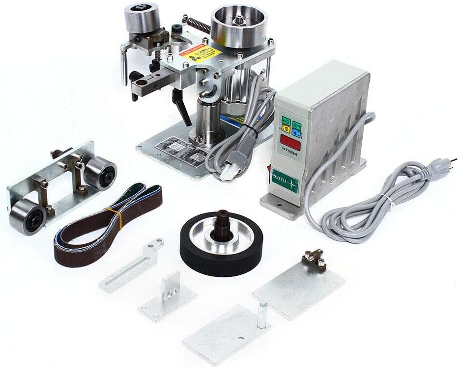 5500W Electric Belt Sander Machine,Multi-function Desktop Belt Machine,Forward & Reverse 90° Rotation Desktop Abrasive Belt Machine,30M/S Line Speed