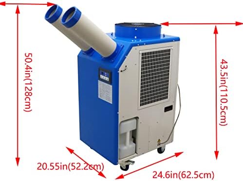 INTBUYING Mobile Industrial Air Conditioners Spot Cooler Air Conditioner Workshop Post Cooling Mobile Air Conditioners Double Outlets 220V