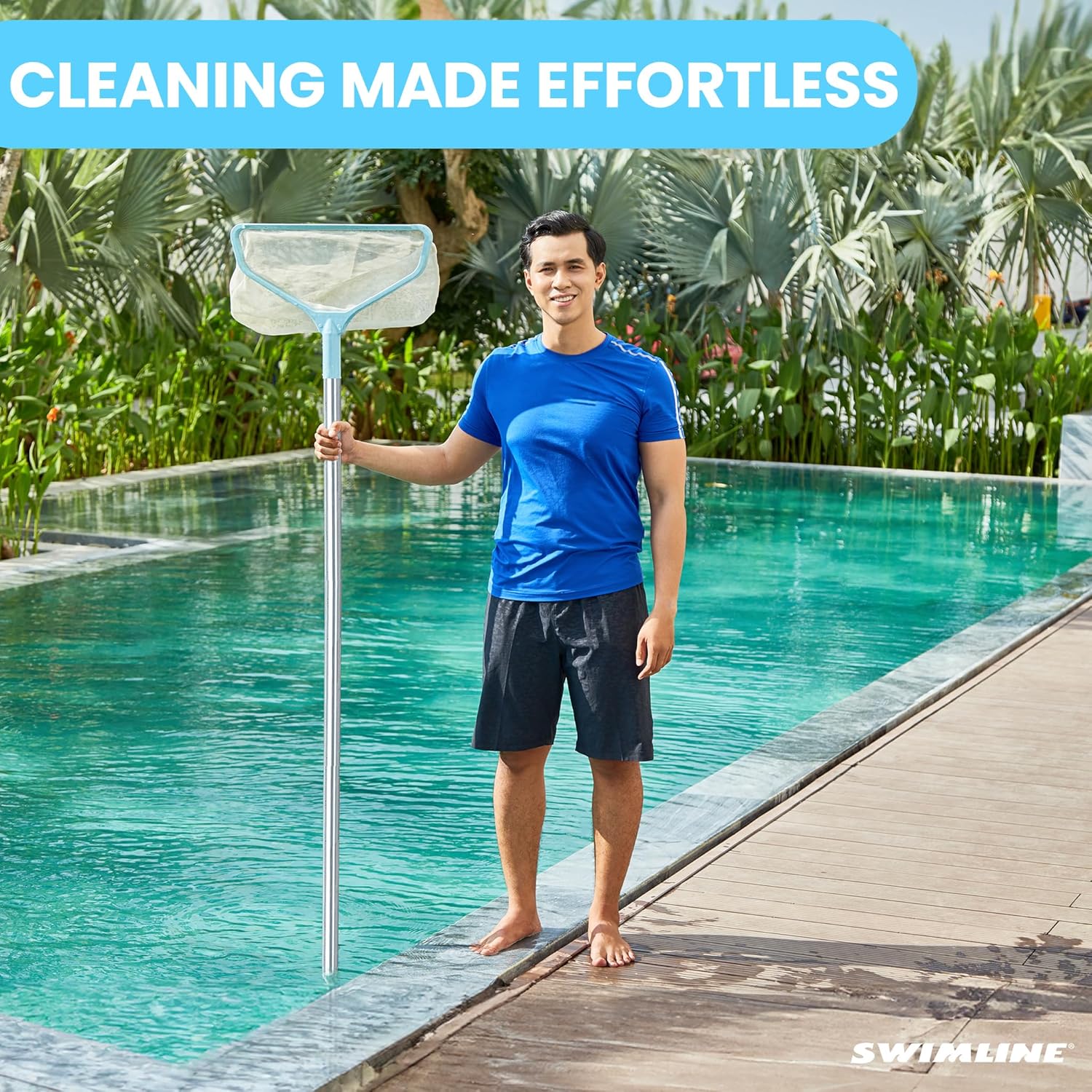 SWIMLINE HYDROTOOLS Swimming Pool Spiral Wound Vacuum Hose With Kink-Free Swivel Cuff 1.5'' X 50' For Inground Pools - Compatible With Vacuum Heads, Skimmers, Filter Pump Inlets And Other Accessories