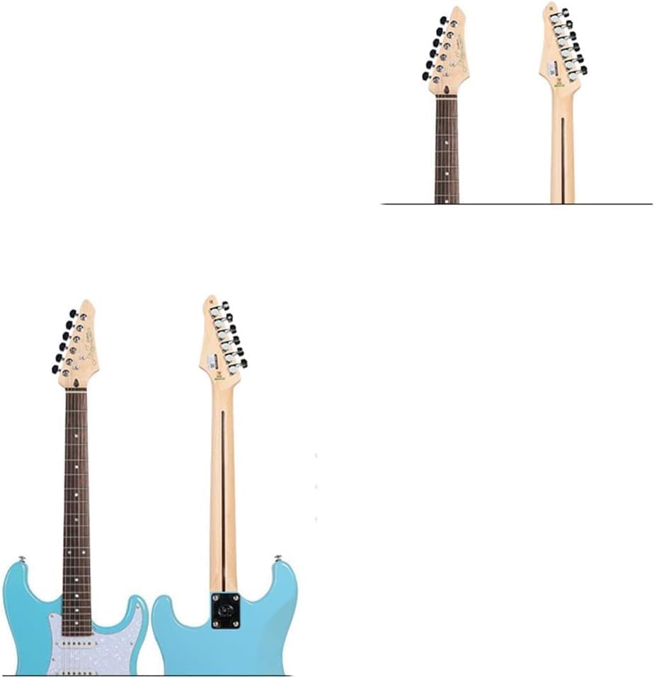 Electric Guitar, Body, Glossy Lacquer Finish, Modern C Neck Profile, Radius Fingerboard, Steel Pads with Bend (Size:41 inches,Color:Green)