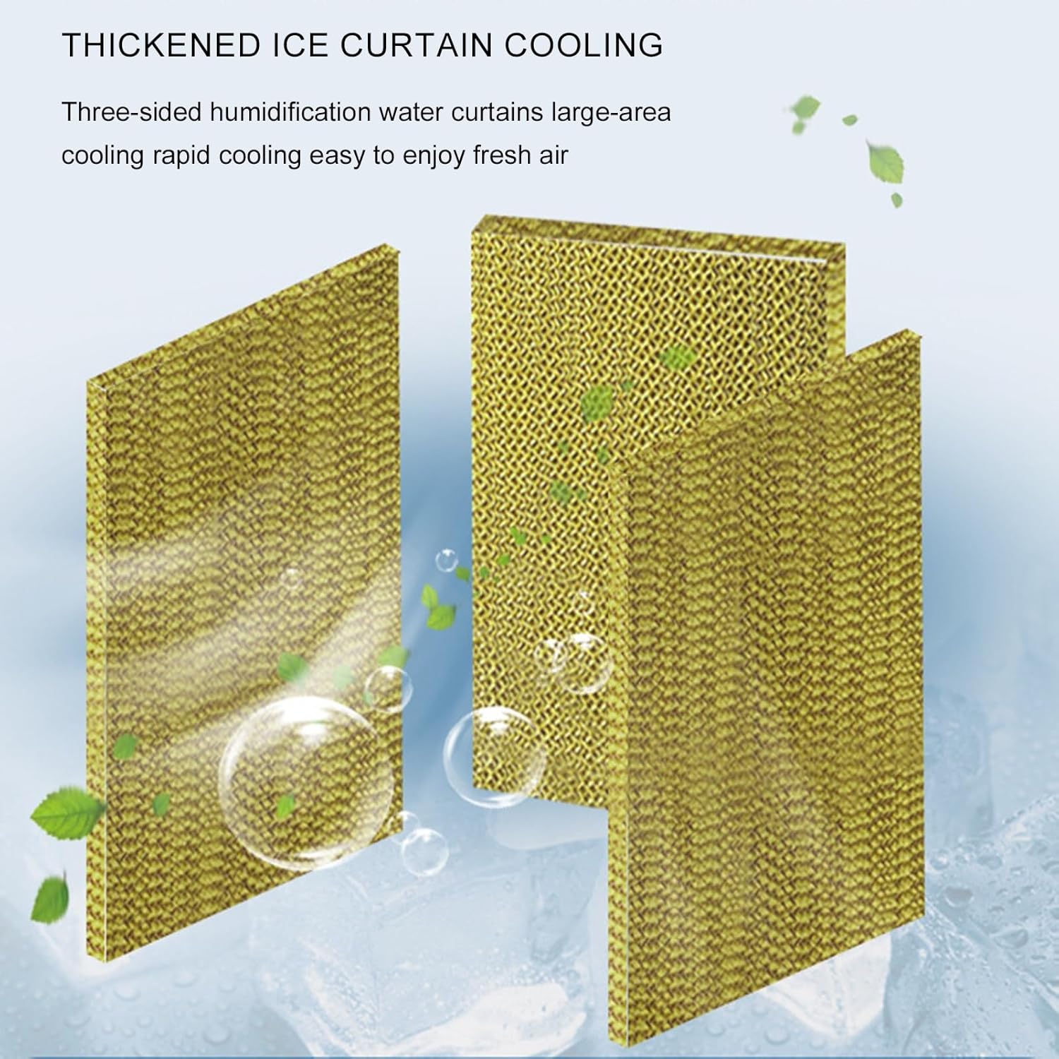 Evaporative Air Cooler, Swamp Cooler, Portable Air Conditioners, Mechanical Knob Operation, 3 Wind Speed, Swing Left and Right, for Home Workshop