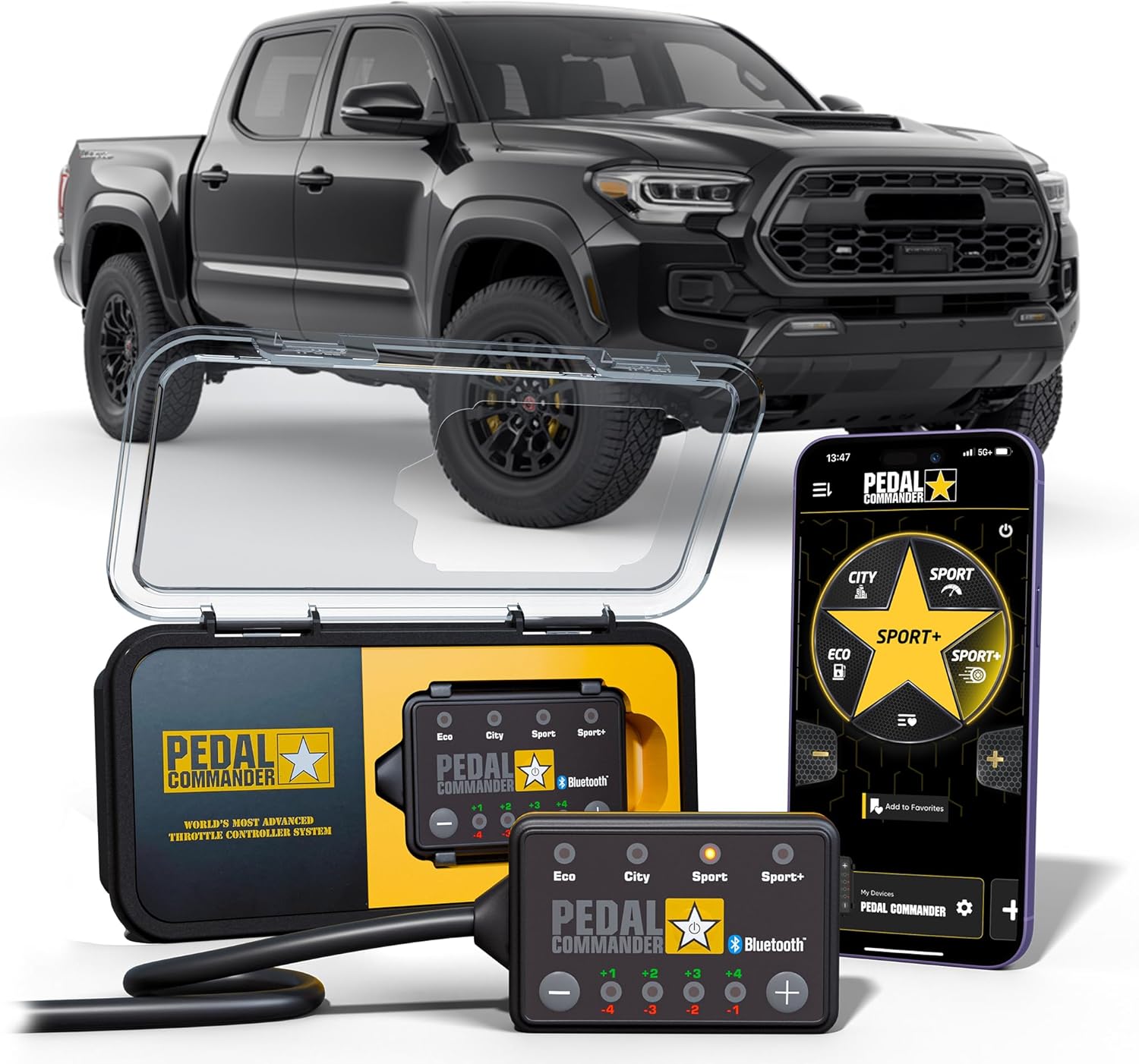 PEDAL COMMANDER Throttle Response Controller Compatible with Toyota Tacoma 2005-2023, Plug-and-Play Upgrade, 4 Driving Modes, App Control and Anti-Theft, Off-Road Performance Mods, Tacoma Accessories