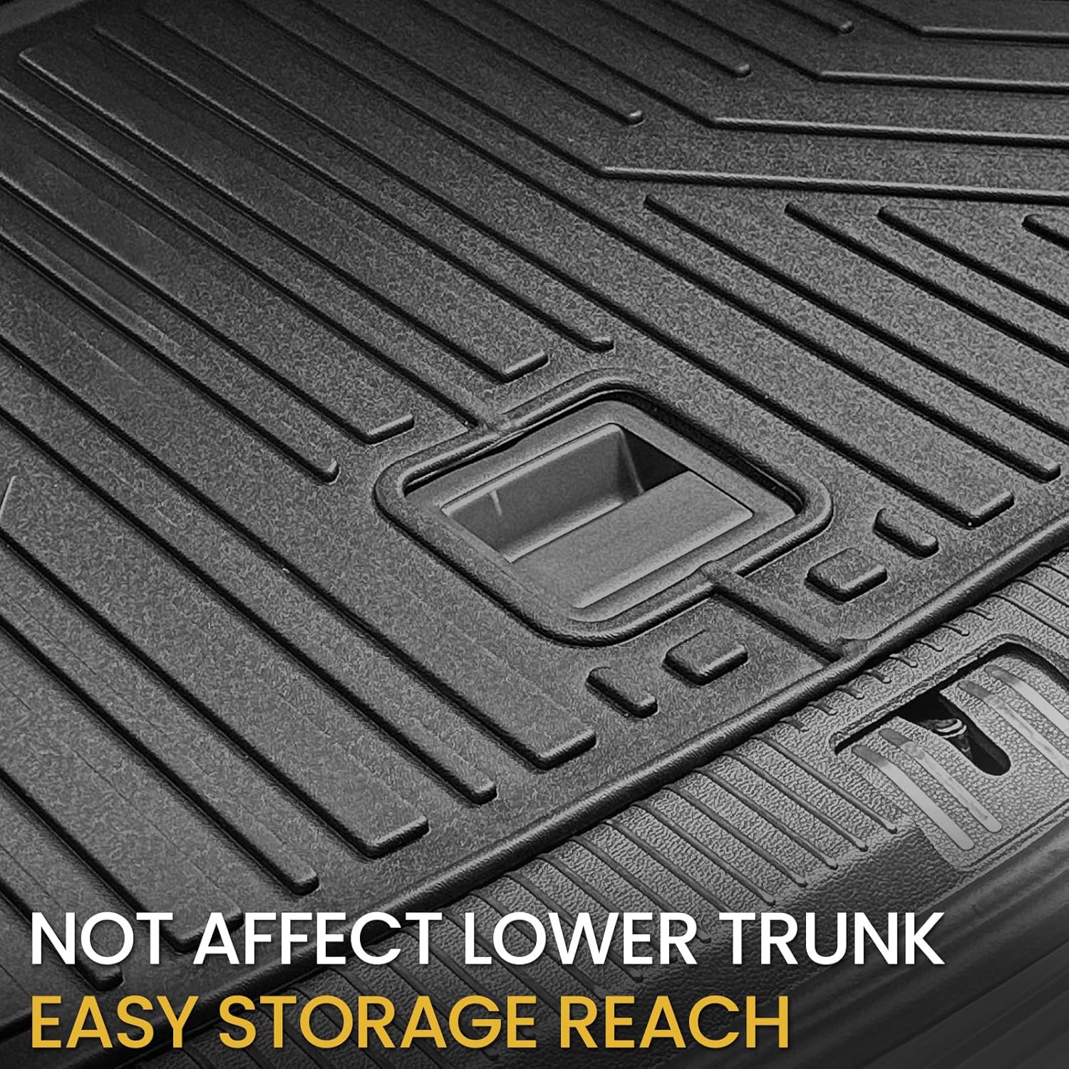 Floor Mats Set for 2018-2025 2026 Volkswagen VW Atlas 7 Seats Bench Seating Car Mat Accessories(Not Fit Cross Sport), All Weather TPE Cargo Liner Trunk Mat(Floor Mats+2-in-1 Cargo Mat)