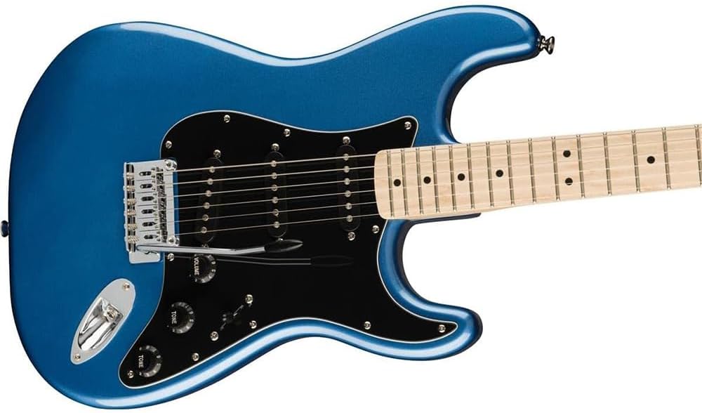 Squier Affinity Series™ Stratocaster®, Maple Fingerboard, Lake Placid Blue - 0378003502 Bundle w/ 12-Pack Guitar Pick and Liquid Audio Polishing Cloth