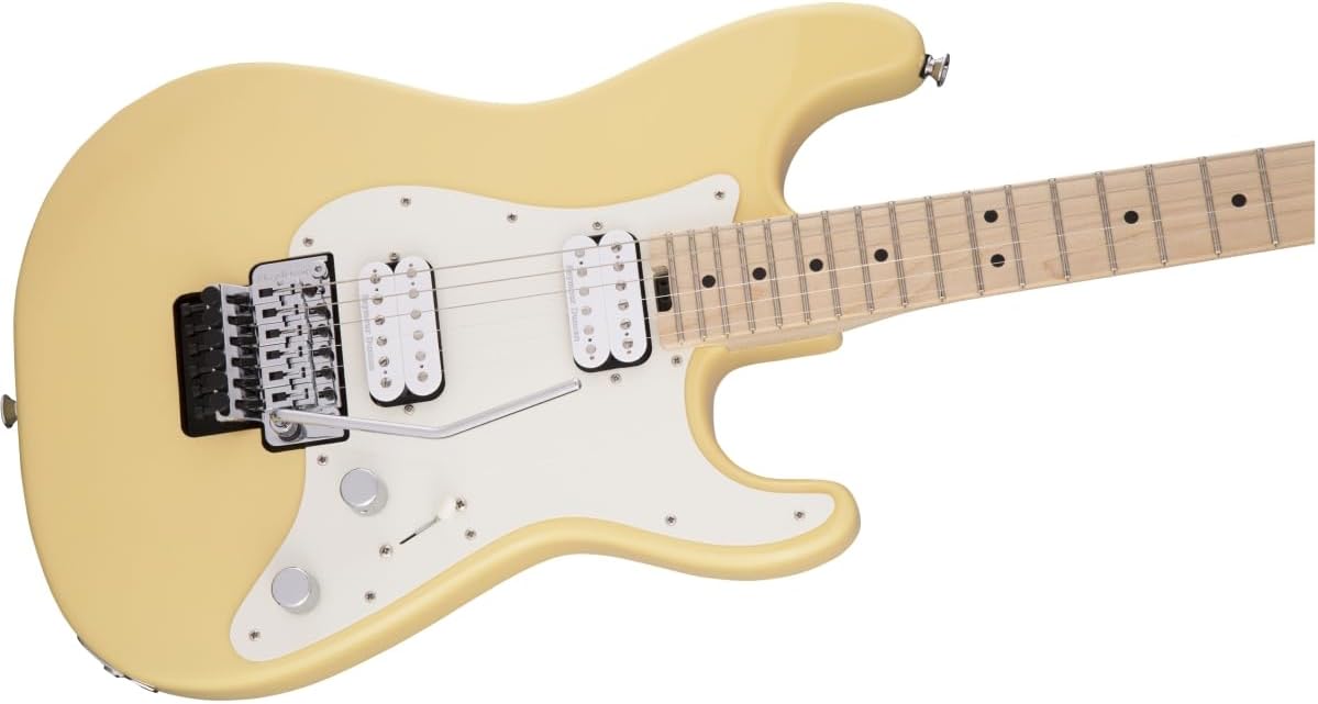 Charvel Pro-Mod So-Cal Style 1 HH FR M Electric Guitar, Maple Fingerboard (Vintage White)