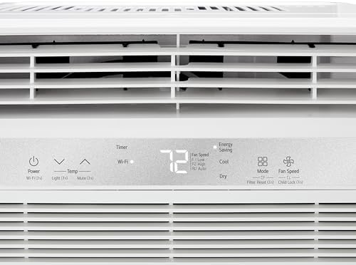 LG LW1025RSMX Window Conditioner, Wi-Fi Enabled w/Remote, 450 Sq.Ft, 4-Way Air Deflection, 2 Cooling and Fan Speeds with Auto Fan Function, 115V, 10,000 BTU, White
