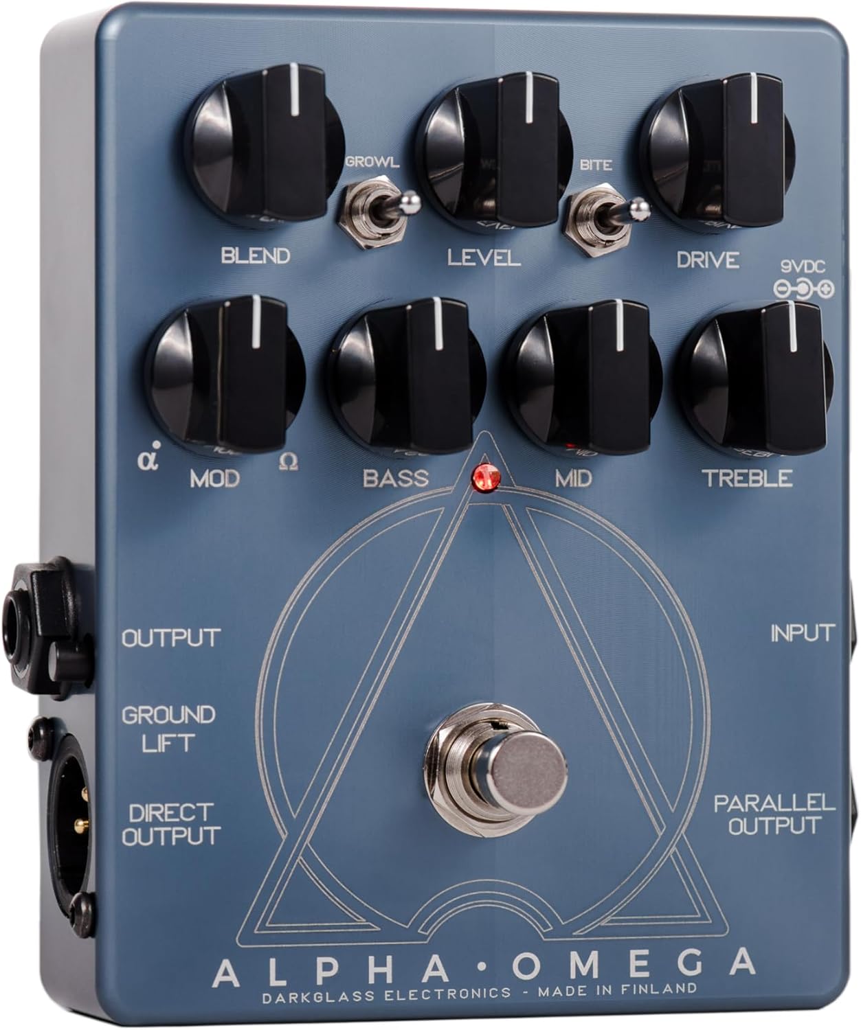 Darkglass Alpha Omega Dual Bass Preamp Pedal w/ 6-band EQ, XLR Output, Aux Input, and Headphone Output