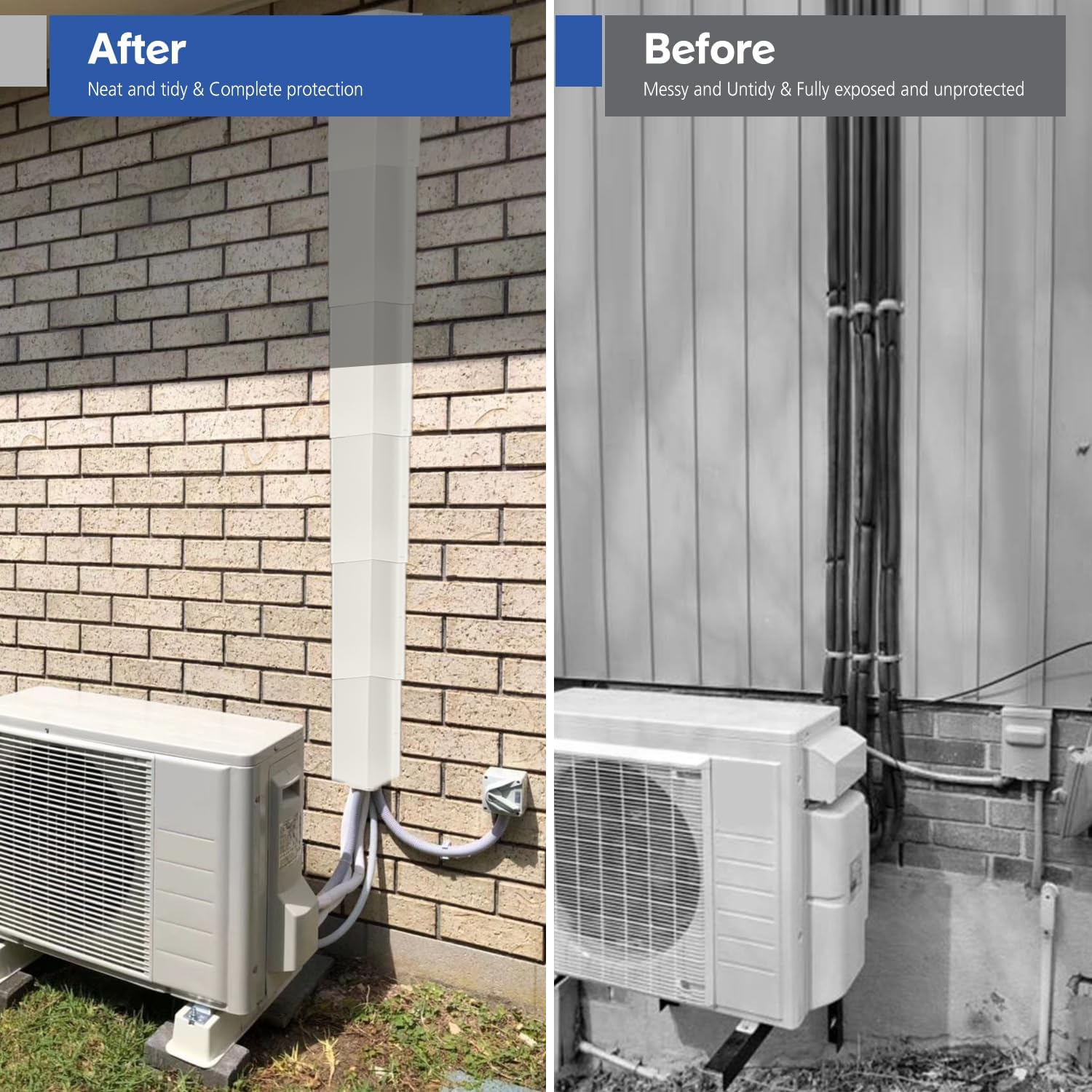 TOPOWN Metal HVAC Lines Cover for Central Air Conditioner 4x4