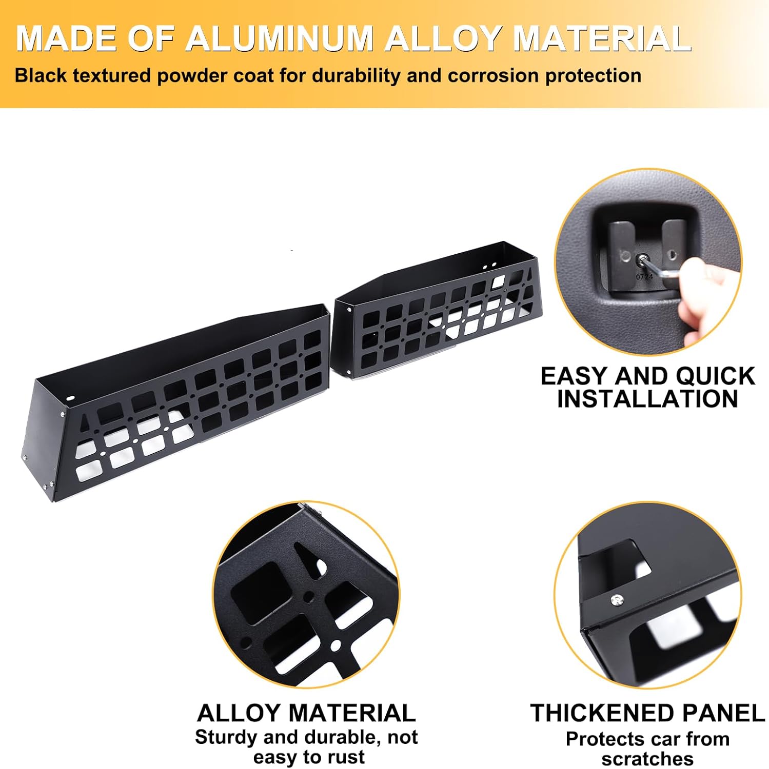 Trunk Side Rack Cargo Storage Shelf Compatible with Toyota Land Cruiser 250 Prado LC250 J250 2024 2025 Accessories, Trunk Organizer Multifunctional Storage Basket Bag
