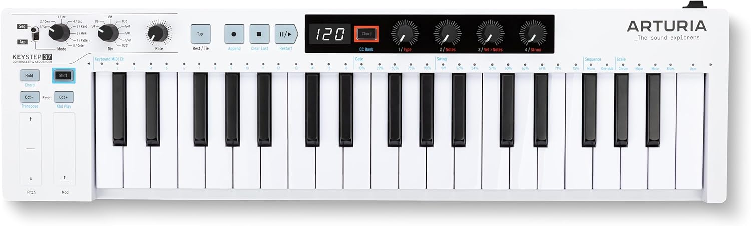 Arturia KeyStep 37 Controller & Sequencer USB/MIDI/CV Keyboard Controller