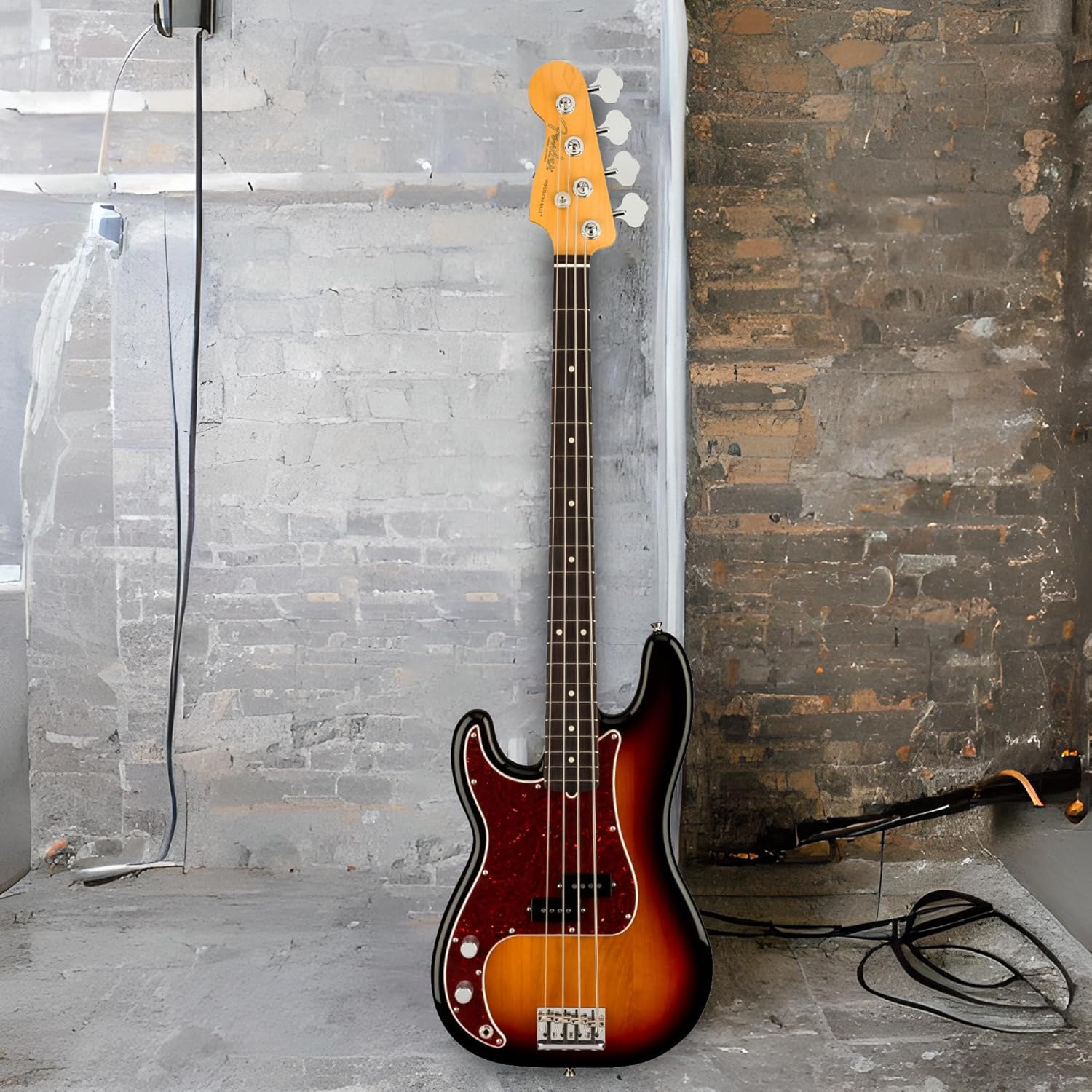 Fender American Professional II Precision Bass, 3-Color Sunburst, Left-Handed, Rosewood Fingerboard