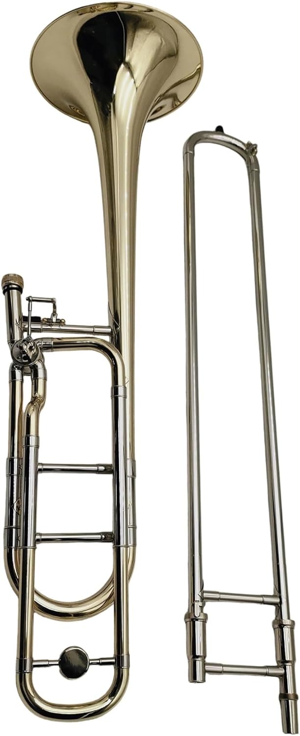 Adult Trombone Instrument Bb/F Tenor Trombone Brass Lacquer Gold Plated Professional Instrument With Mouthbox