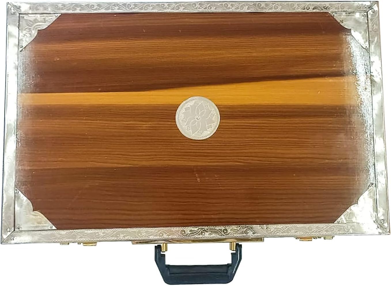 Beautiful Vintage Harmonium, Kolkata Teakwood & Brass 440Hz Bhajan Kirtan Yoga 3¼ Octaves