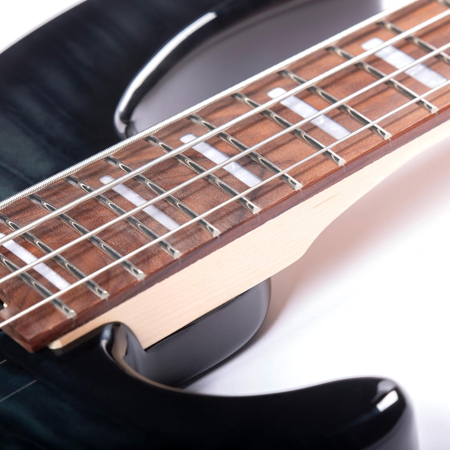 Grote GTBS-01 Electric Bass Guitar 4 String Maple Headstock Maple Neck Poplar Body (Black)