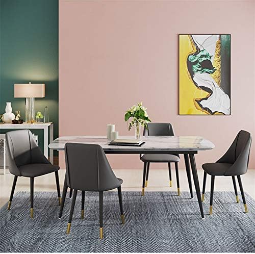 Dining Chair Kitchen Dining Room Furniture Chairs Matte Suede Leather Dining Chairs for Living Room Desk Patio Terrace Office Kitchen Lounging Cafeterias (Color : Yellow)