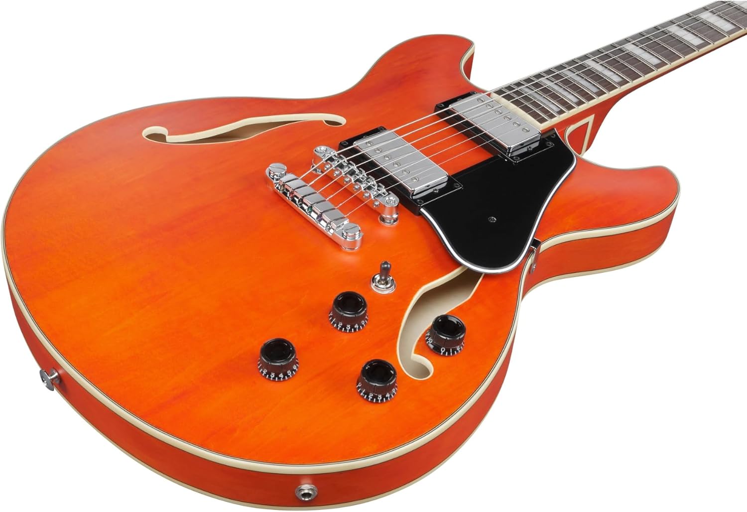 Ibanez AS73 Artcore 6-String Right-Handed Electric Guitar with Linden Body, Nyatoh Neck, and Rosewood Fretboard (Transparent Tangerine Flat)