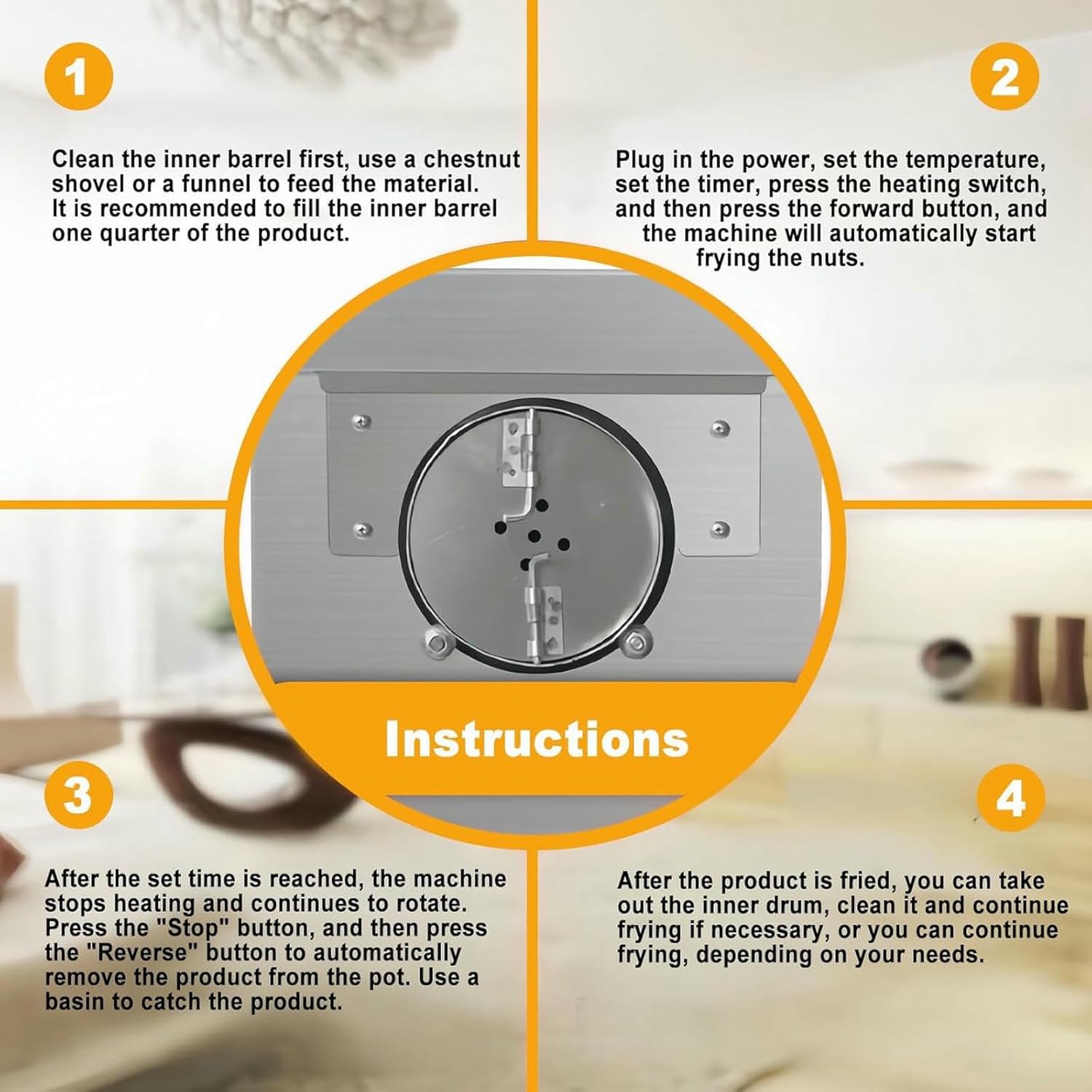 Electric Nut Roasting Machine, Multifunctional Roasting Machine, Commercial Electric Sugar Roasted Chestnut Machine, Drum Frying Pan Roasted Sesame Machine, Coffee Bean Roasting Machine.,Type10
