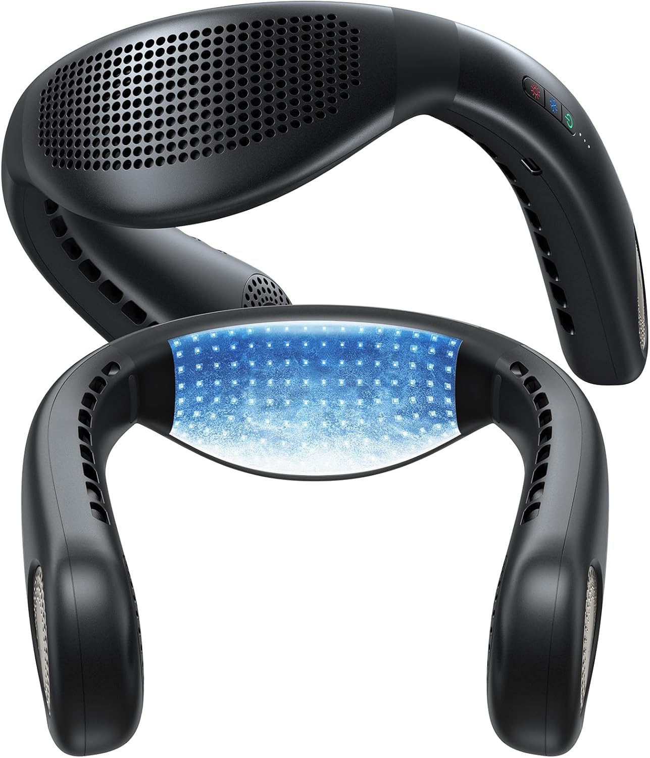 TORRAS COOLiFY Air 2025 Upgraded Neck Fan Air Conditioner, Dual-Airflow Pro Cooling, Ultra Light Portable Fan Rechargeable, Personal Cooling Fan Travel Essentials, Gifts for Dad Husband Father, Black