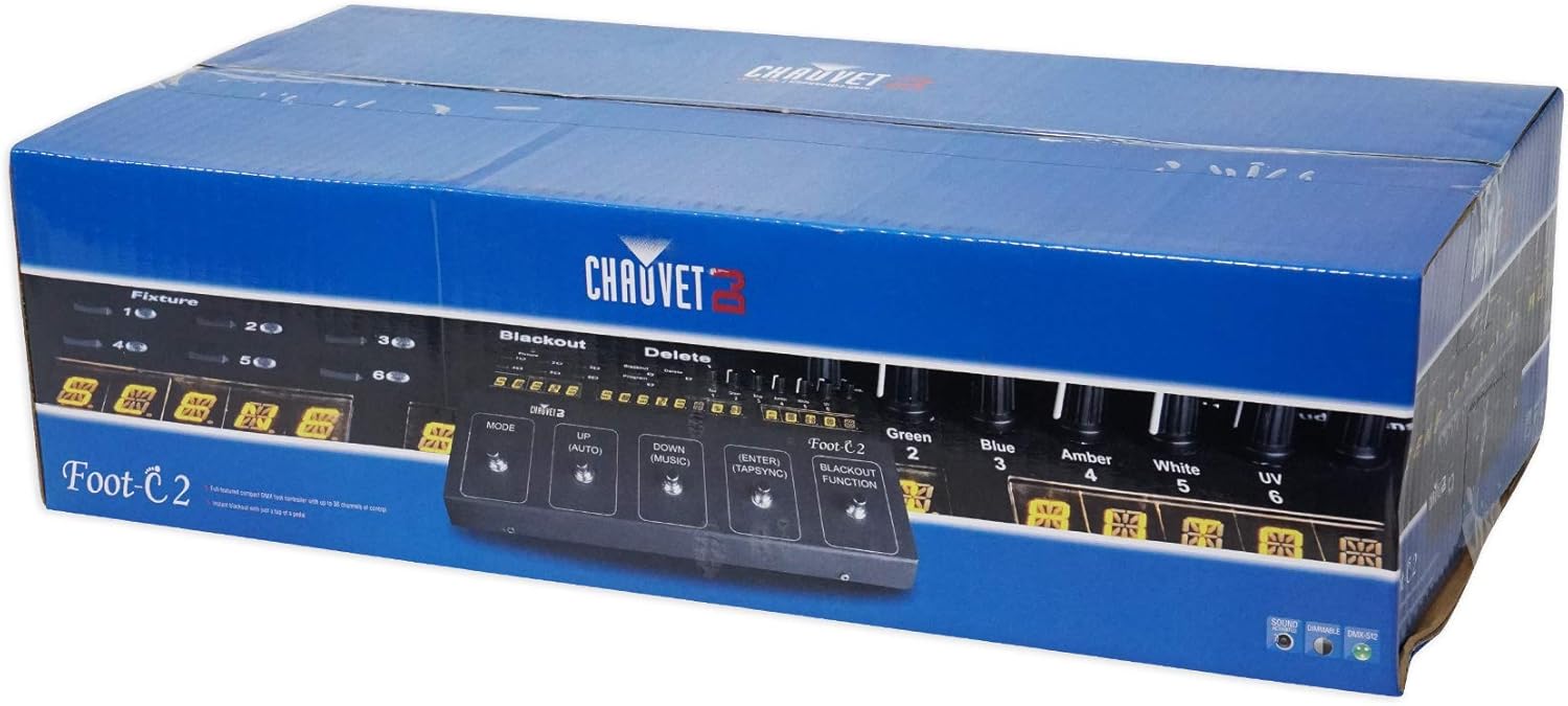 Chauvet DJ Foot C-2 36-Channel DMX Foot Controller w/MIDI Input w/Display+Fogger