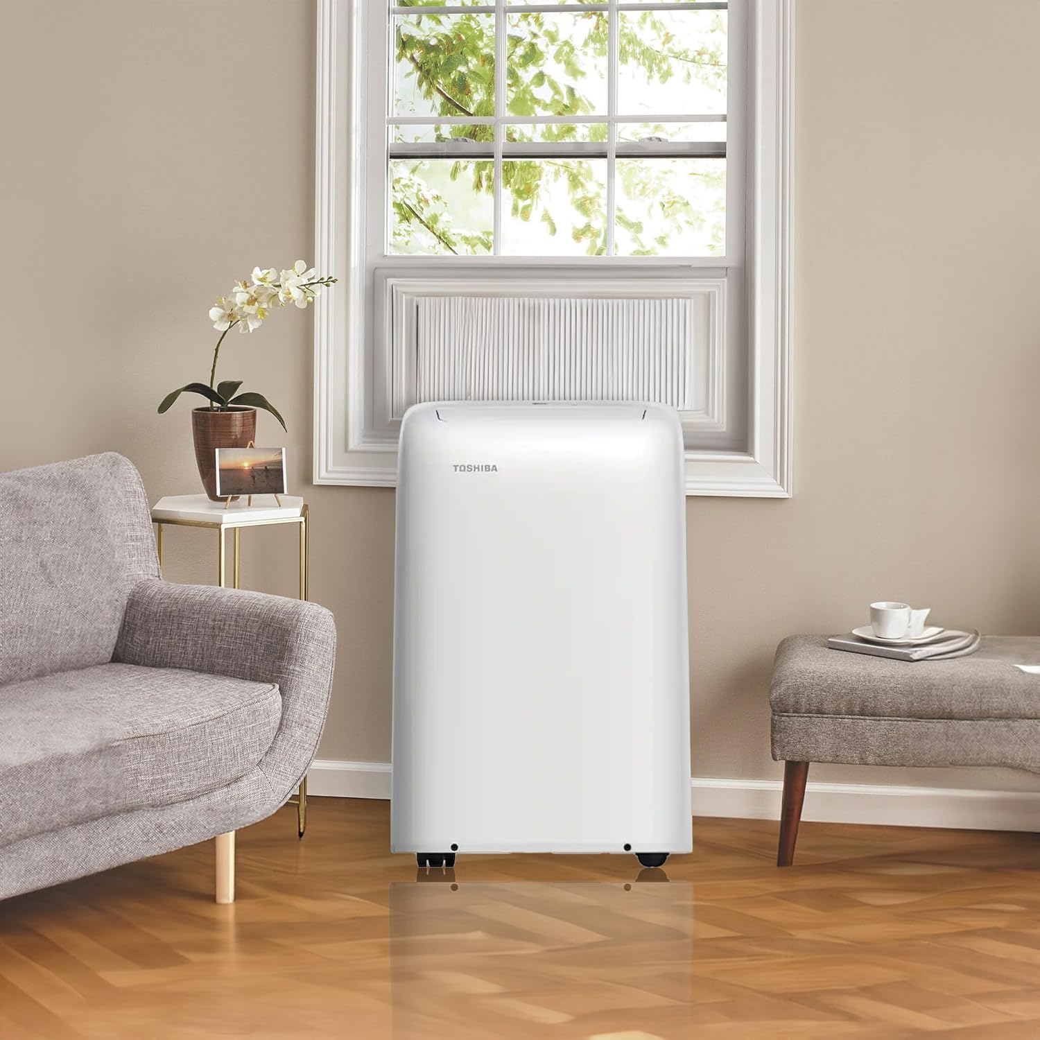 (Renewed) Toshiba 12,000 BTU (8,000 BTU DOE) 115-Volt WiFi Portable Air Conditioner with Dehumidifier Mode for up to 350 sf