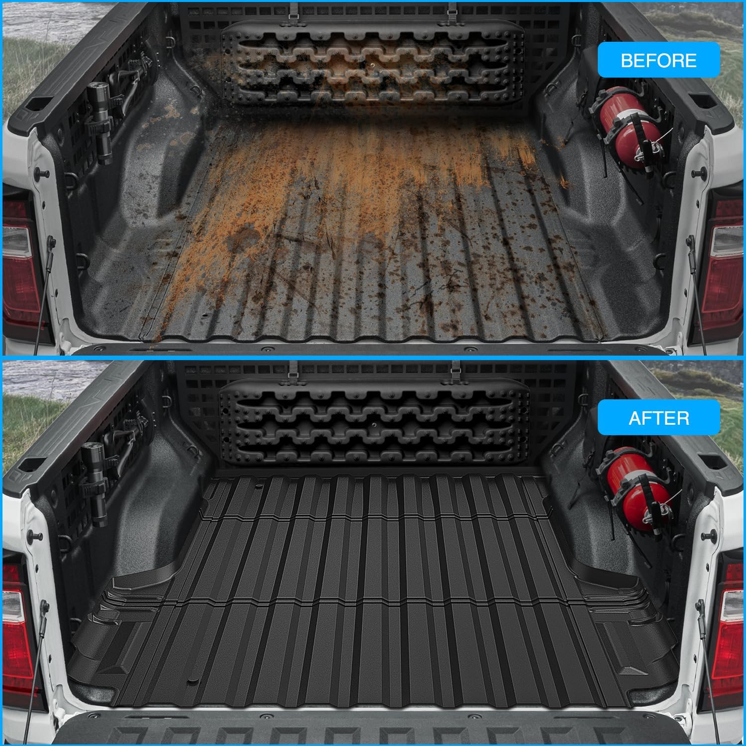 Nilight Truck Bed Mat 5FT for 15-22 Colorado Canyon, TPE Anti-Slip Cargo Bed Liner Mat for 2015 2016 2017 2018 2019 2020 2021 2022 Chevrolet Chevy Colorado & GMC Canyon, All Weather Protection