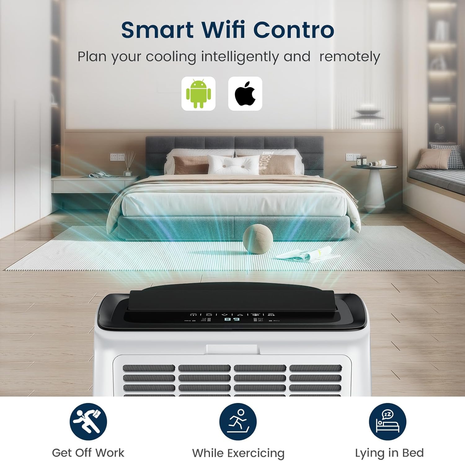 DuraComfort 12,000 BTU (ASHRAE) / 8,150 BTU (SACC) Portable Air Conditioner with Heat – for Rooms up to 350 Sq. Ft