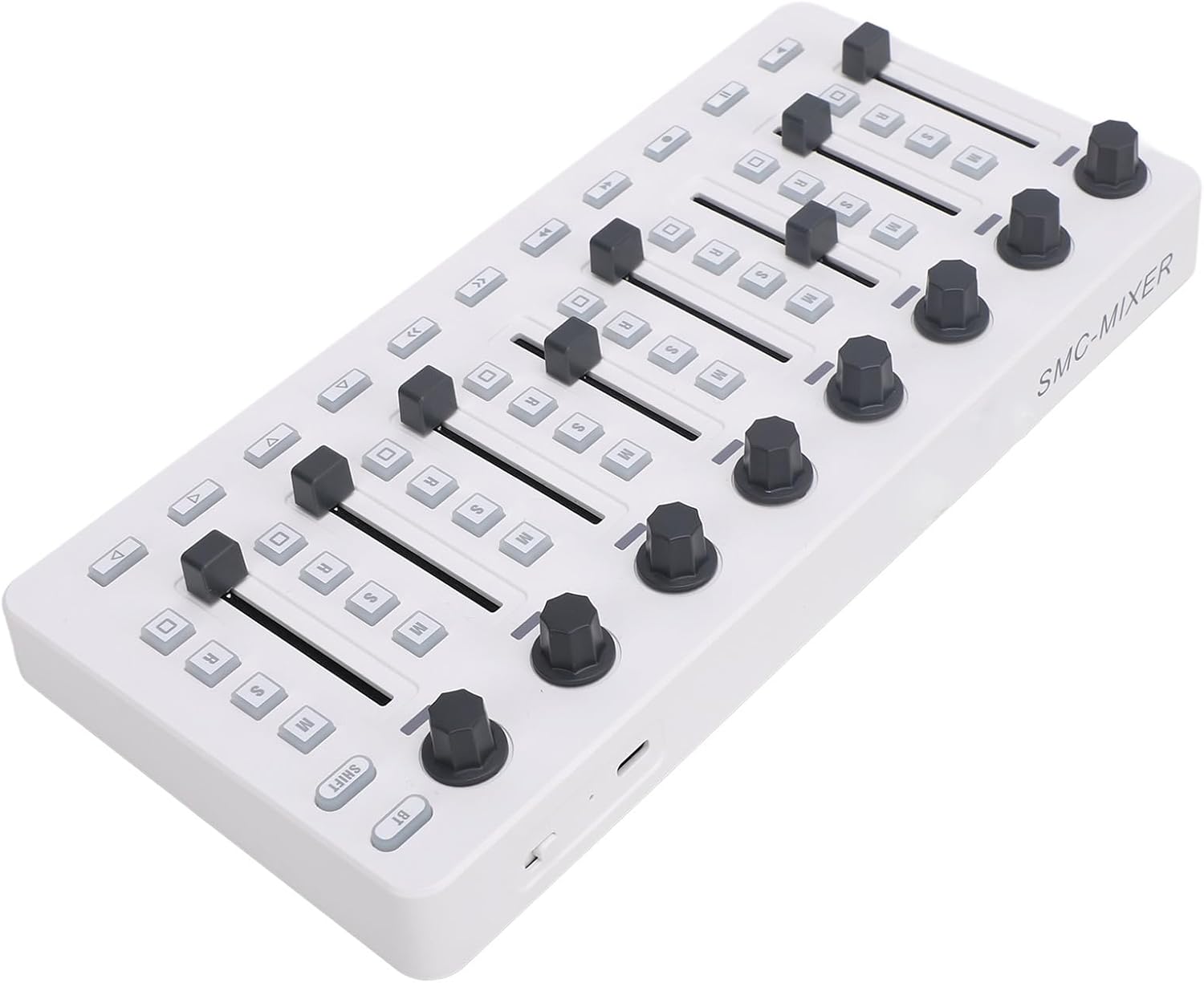 MIDI Controller Mixer Portable with 8 Push Buttons 43 Control Keys 8 Knobs for Digital Sound Workstations Easy Control