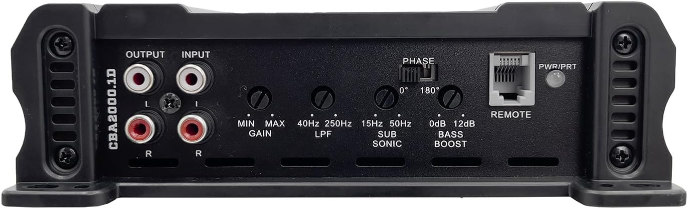 Orion Cobalt CBA2000.1D Monoblock 1-Channel Class D Amplifier for Car Subwoofer, 2000W MAX, 1/2/4 Ohm Stable, Adjustable Low Pass with Bass Boost, MOSFET Power Supply, Bass Knob Included