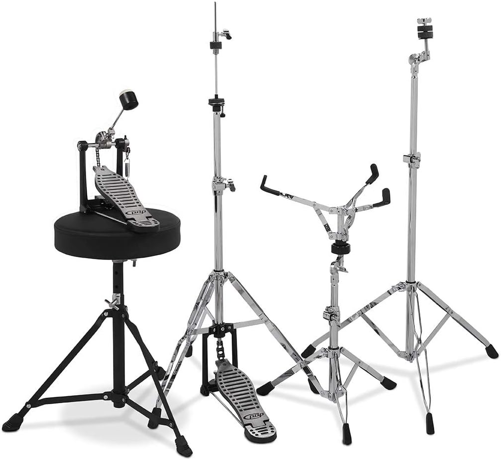 Pacific Drums Center Stage Complete Drumkit, 5 Drum Set, Ruby Red Sparkle, 7x10, 8x12, 14x16 Floor, 16x22 Kick, 5x14 Snare (PDCE2215KTRR)