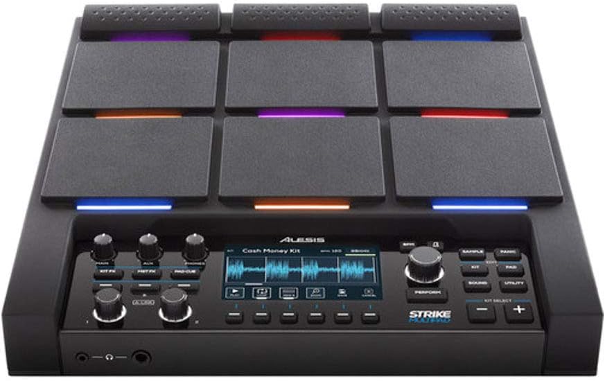 Alesis Strike Multipad - 9-Pad Percussion Instrument with Sampler, Looper, 2 Ins and Outs, Soundcard, Sample Loading via USB Thumb Drives and 4.3-Inch Display