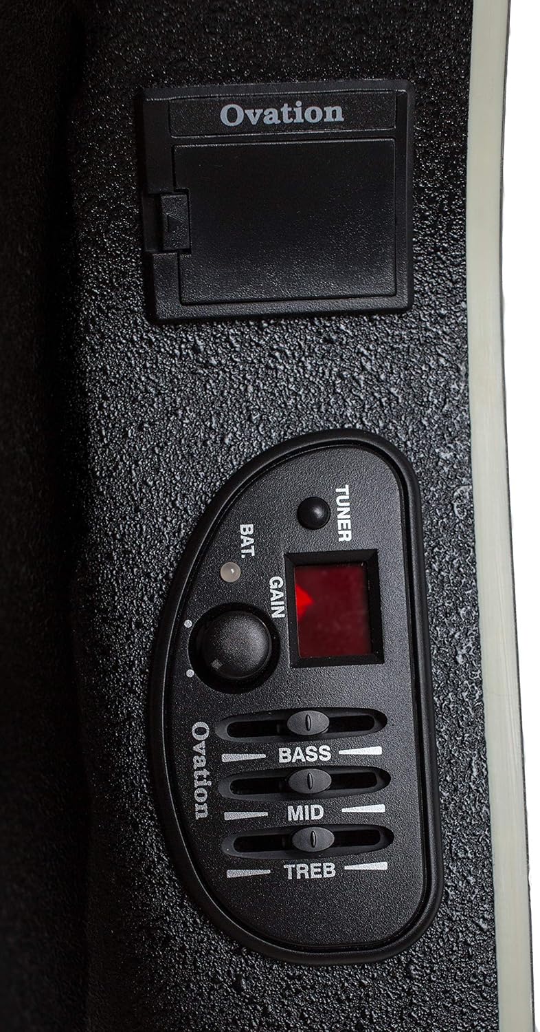 Ovation Celebrity Standard Exotic Mid-Depth Acoustic-Electric Guitar, Transparent Black Flame Maple (CS24P-TBBY)