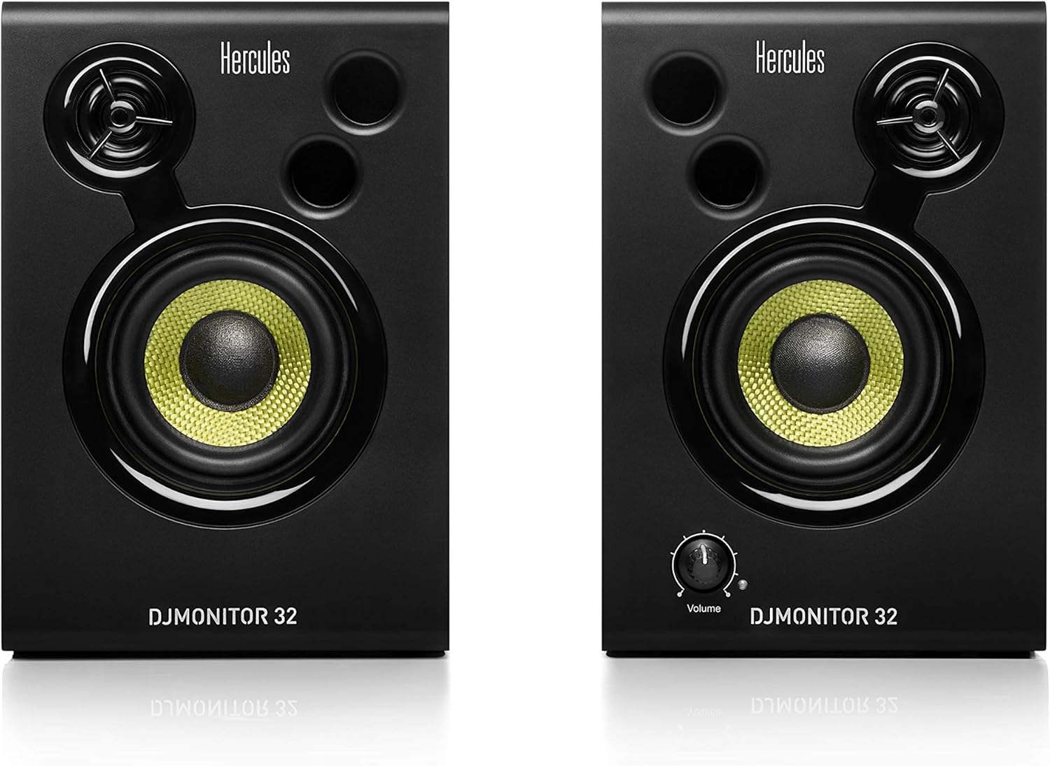 Hercules DJMonitor 32: 2 x 15 watts RMS active monitoring speakers,Black