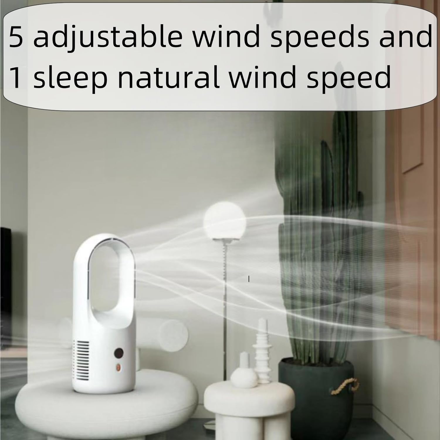 EKsma Portable Air Conditioner Cooling Fan, Quiet with 6 Speeds, Detachable aromatherapy module，Evaporative Personal Air Cooler Fan, Small Air Conditioner for Bedroom Office(Regular style)