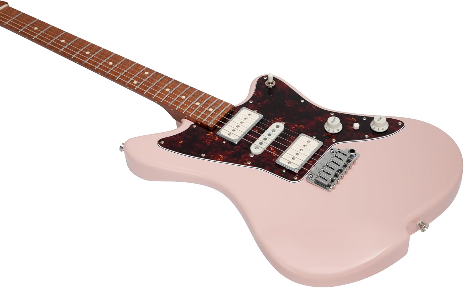Electric Guitar JZ FRO Shell Pink Gloss Handmade in Japan MIJ Roasted Flame maple Neck Stainless Steel Frets Gotoh Bridge Gotoh Locking Tuner 6 Strings Modern C Neck For All Levels
