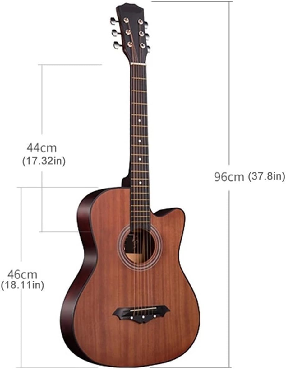 1pcs 38 Inches Guitar 6 Strings 18 Frets Folk Classical Guitar for Beginners to Practice Basswood Material Guitar
