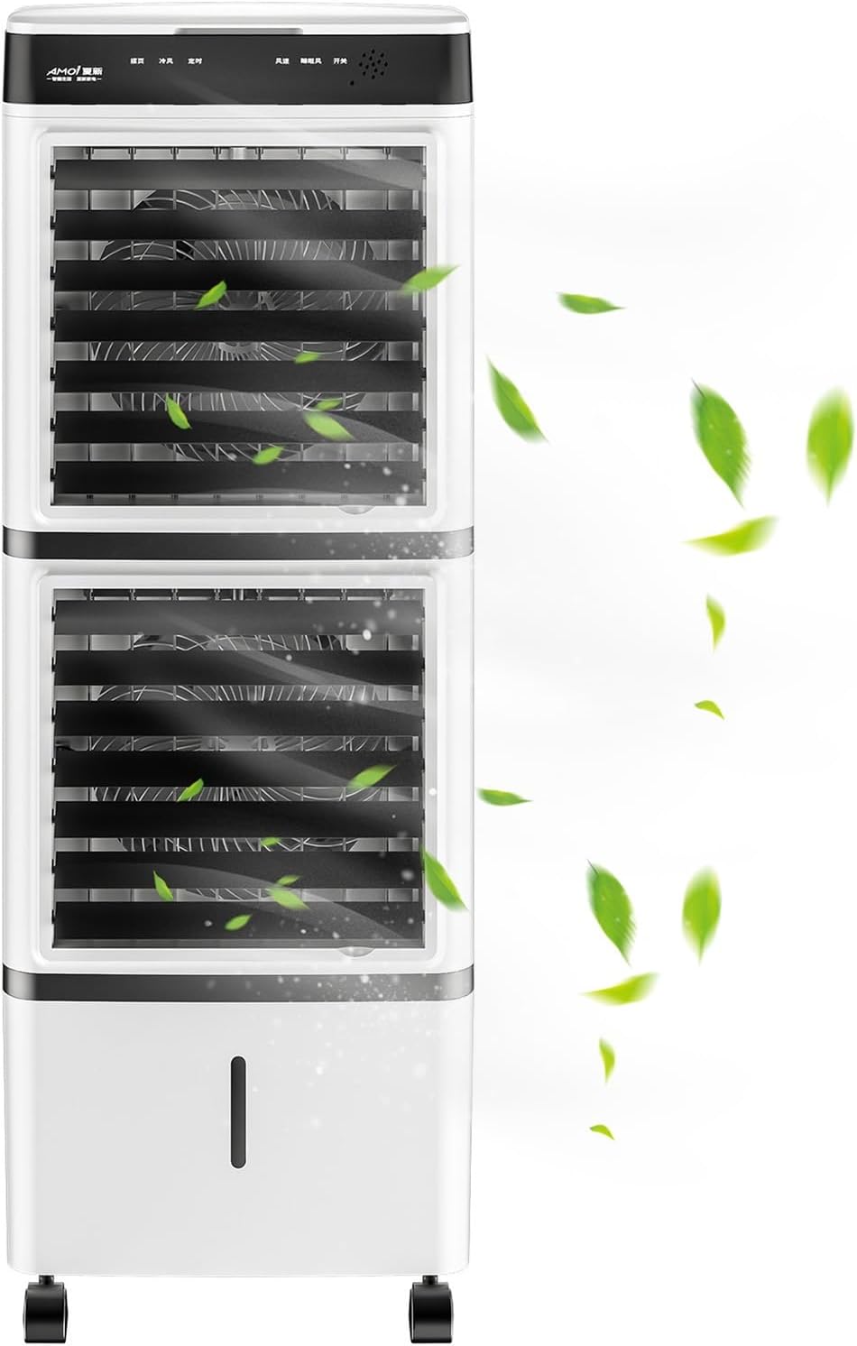 Cooling Fan/ Evaporative Air Cooler with Remote, Portable Air Conditioners Fan, Swamp Cooler with 14L Tank, 3 Speeds, 12H Timer, Tower Fan for Room Office Garage Indoor Outdoor Use(95cm(37.4in))