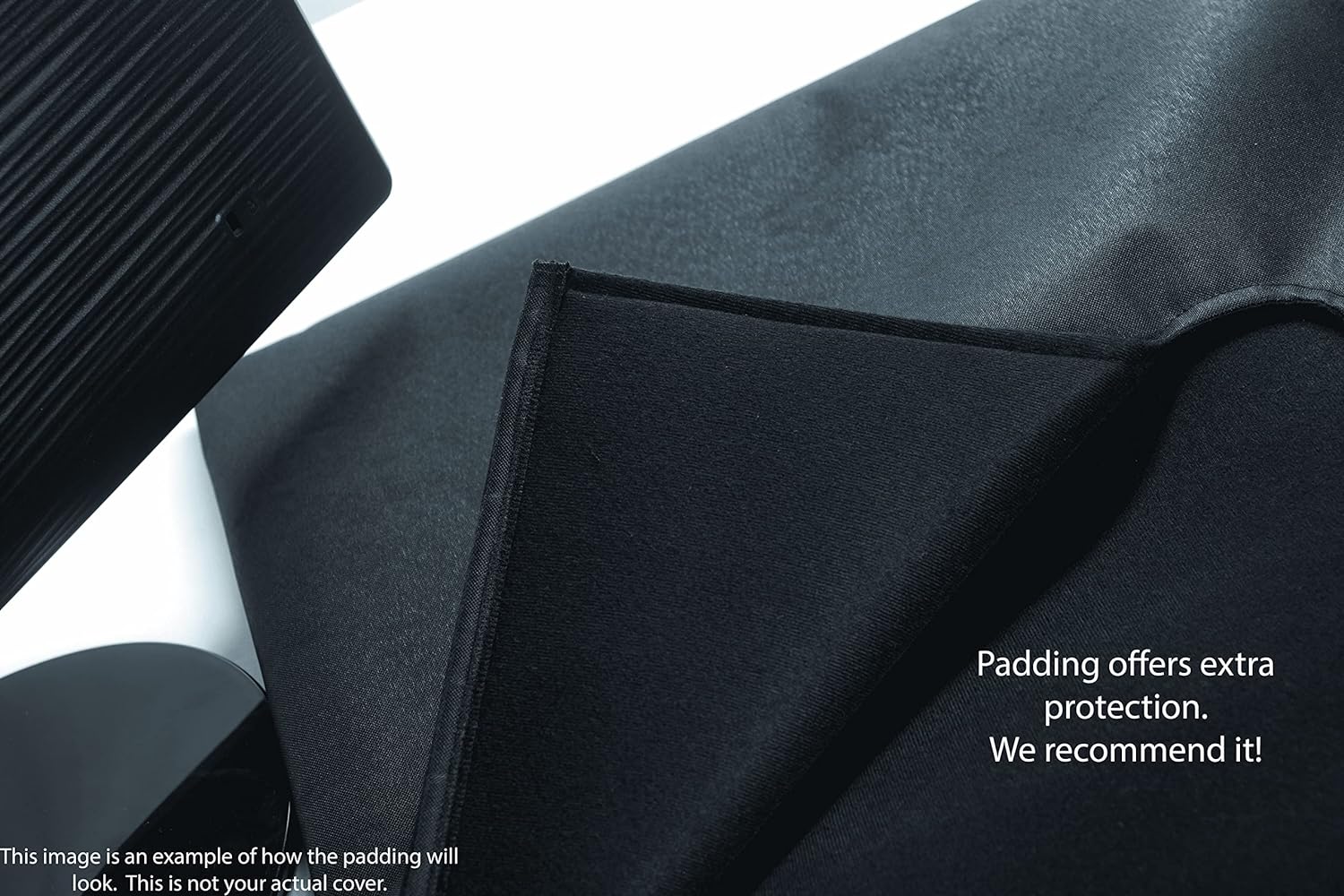 Protect'em Dust Covers Padded Grey Faux Leather Cover with Flap for Fender Rumble 100, Gray, Amp-Rum100-faux-gry-flpd