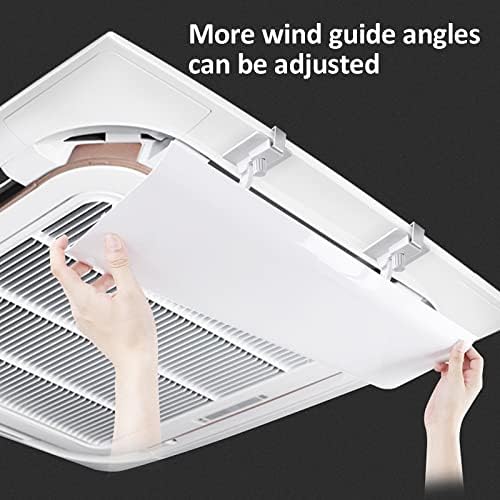 Ceiling Air Vent Deflector, Air Conditioner Deflector for Central Air Conditioning, ABS Angle Adjustable Wind Baffle, Deflector Helps Cooling/Heating Air Circulation