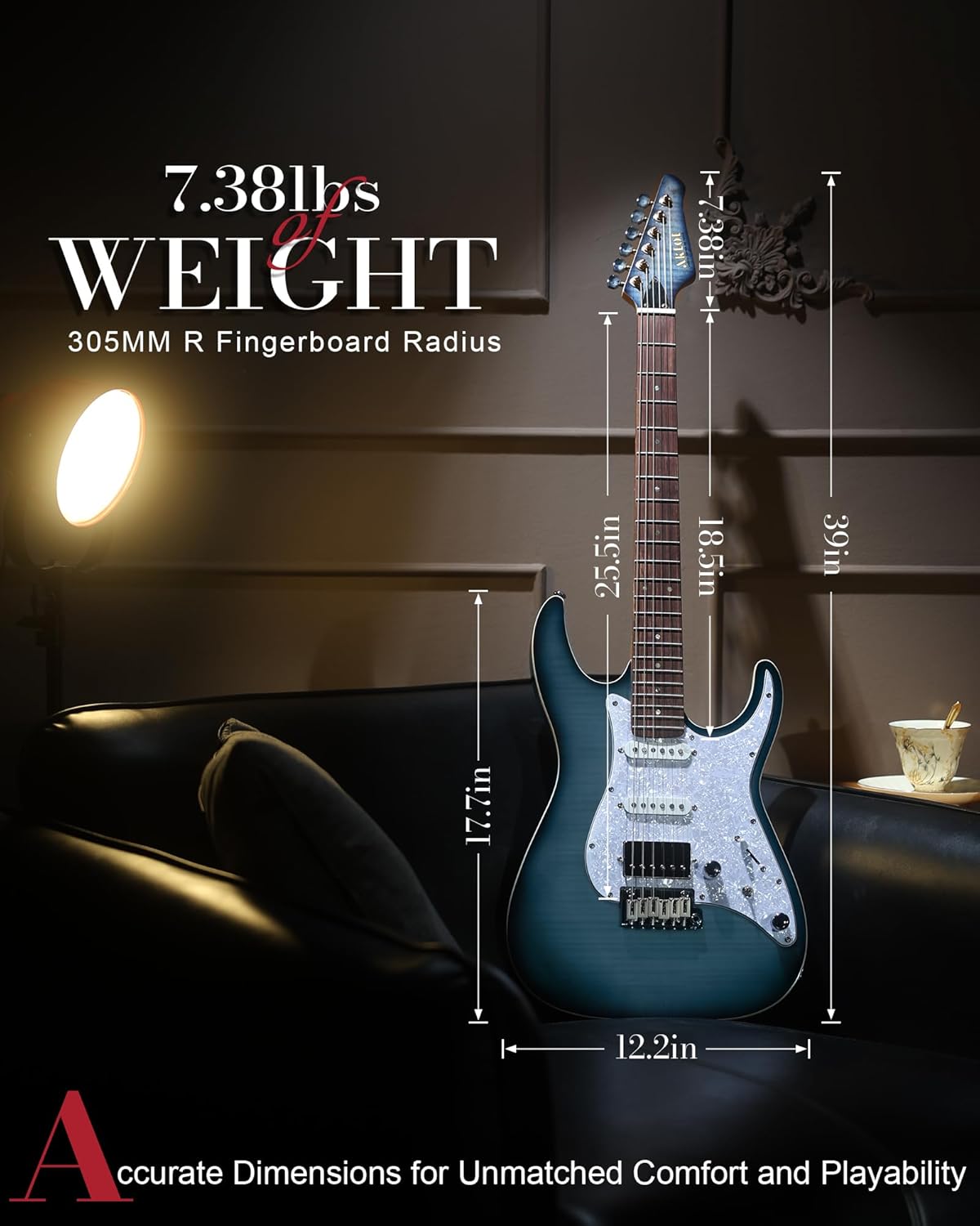 AKLOT Veltrix Electric Guitar Kit with Mini Electric Guitar Amp