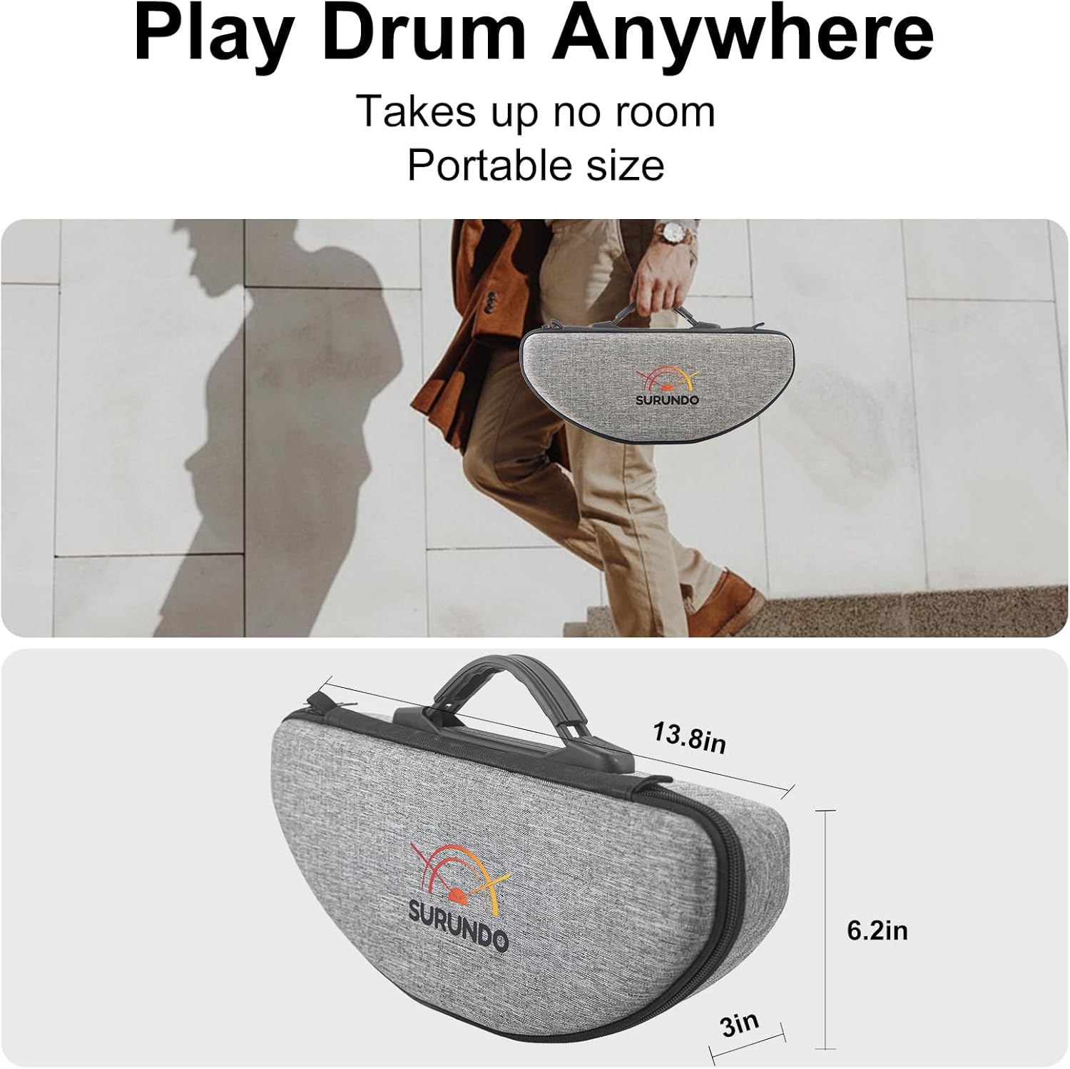 Virtual Air Drum Set, Electric Air Drum Sticks Kit, Carbon Fiber Drum Sticks & Pedals & Bluetooth Adapter Speaker, Electric Drum Set for Kids Beginners Adults