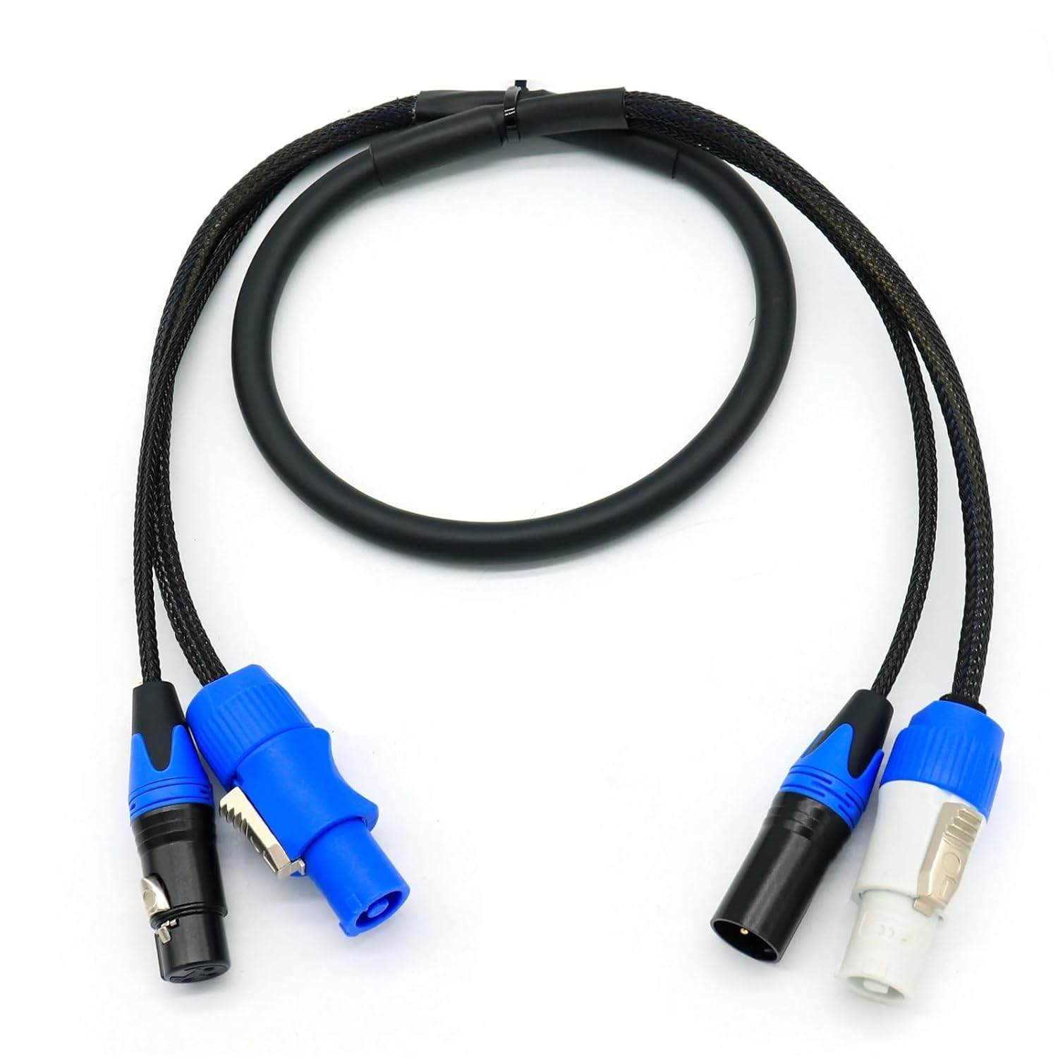 3-pin XLR Combo Cable 1m 2m 3m 5m Power con DMX Cable for Stage Lighting Led Screen(5 Meters)