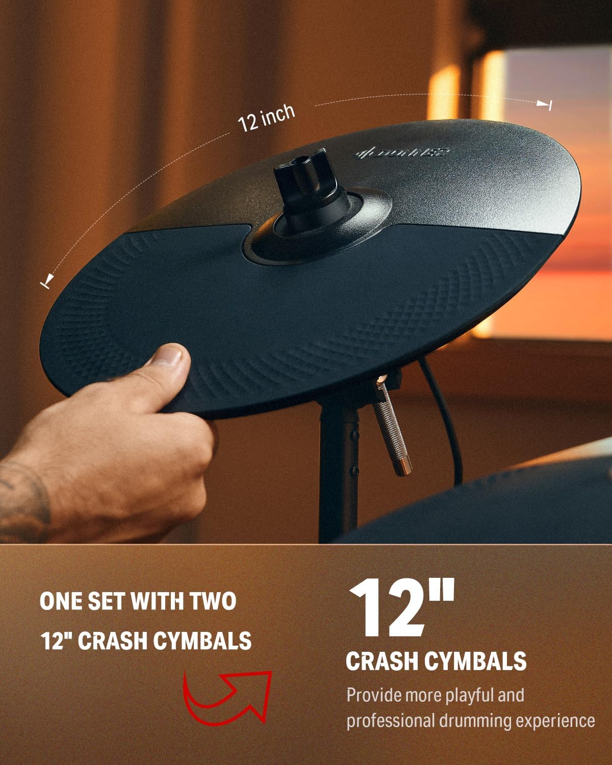 Donner DED-300X Electronic Drum Set Adult Full Size, Electric Drum Kit with 10