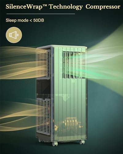 Portable Air Conditioners, 3-in-1 Portable AC Unit Up to 350 Sq.Ft, 8000 BTU Air Conditioner with Remote Control, Cool, Fan, Dehumidifier，Bedroom, Office, Apartments