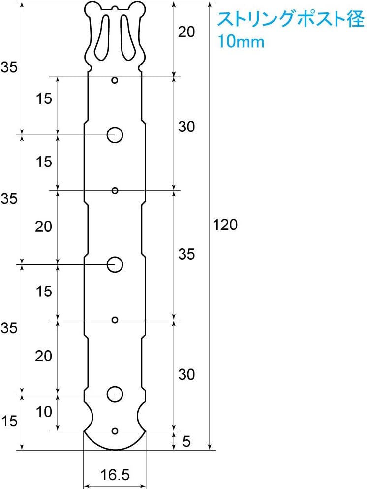 Kikutani GM-35DG String Winding Pegs, 1.4 inches (35 mm), For Nylon Strings, 3 Rows, Left and Right Set, Nickel
